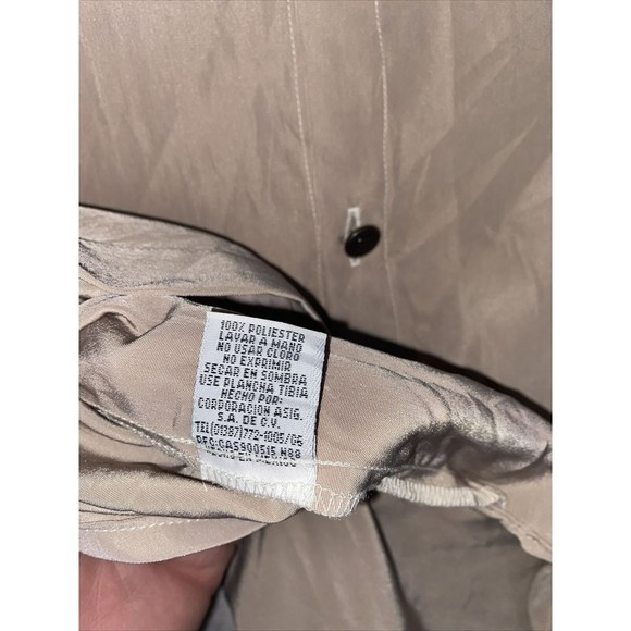 Rodeo Rider Mens Medium Tan Long Sleeve button up Cowboys Vintage shirt - Picture 8 of 8